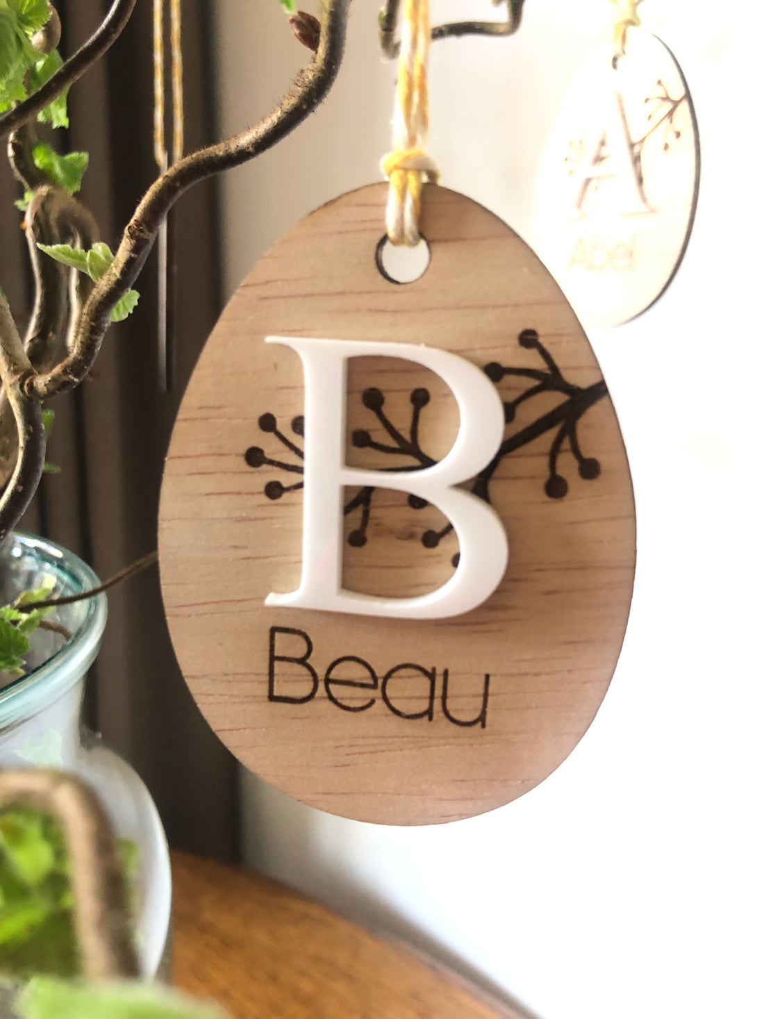 Paasei Hanger met Naam en Initiaal