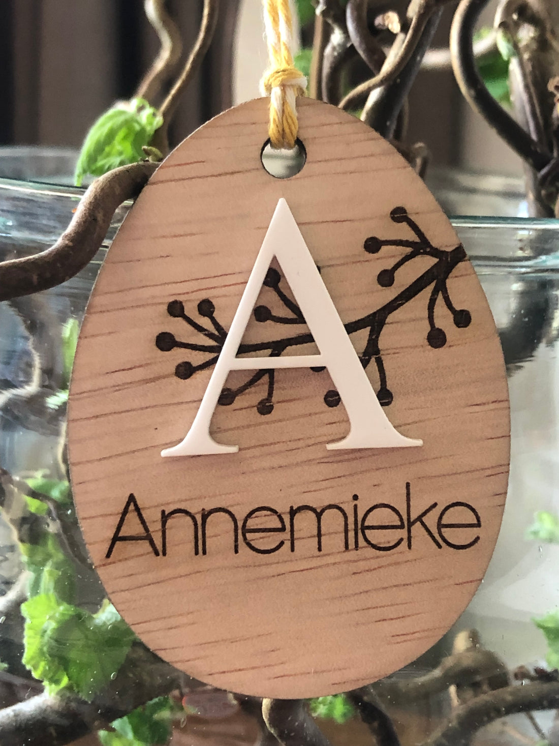 Paasei Hanger met Naam en Initiaal